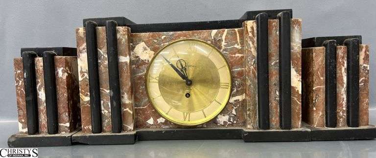 Syroco 8 Day Mantle Clock 16x5.5x9 Some Damage image
