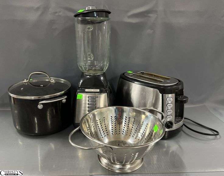 Black & Decker Blender, Strainer, Stock Pot, Hamilton Beach Toaster image