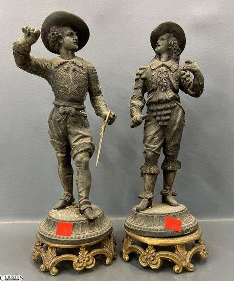 Pair of Metal Don Cesar, Don Juan Figures 14" Tall image