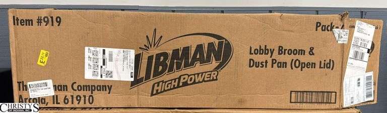 2 Libman Lobby Broom and Dustpans image