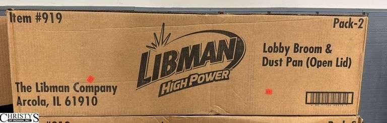 2 Libman Lobby Broom and Dustpans image
