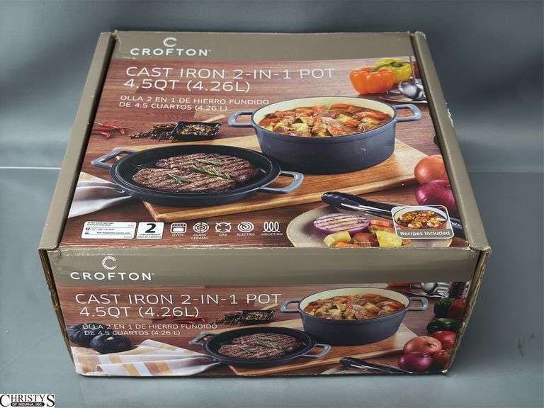 Crofton Cast Iron 2 in 1 Pot 4.5qt New image