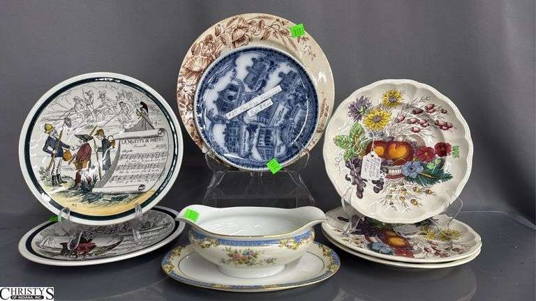 Collector Plates, Souvenir Plates, Gravy Boat, Nippon, Spode, and Others image