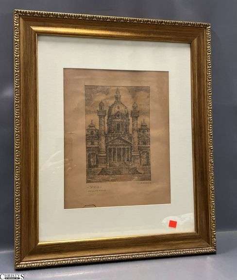 Framed Pencil Art Signed 20x24 image