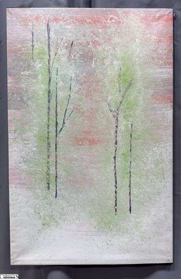 Samuel Tinoco Trees #25, Acrylic Painting on Canvas, Measures 36x55"