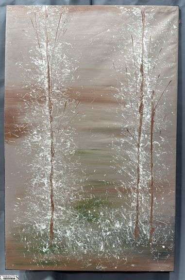 Samuel Tinoco Trees #37, Acrylic Painting on Canvas, Measures 36x55"