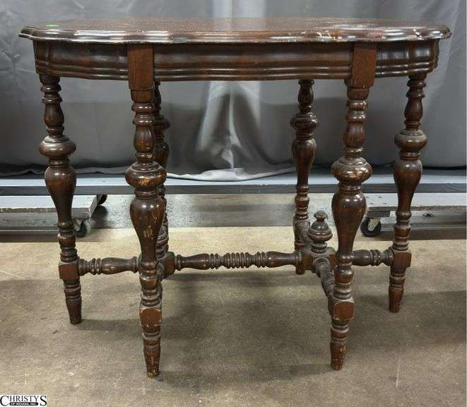 Six Legged Parlor Table, Has Wear to The Top 36"x21"x29" image