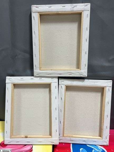 12 Painting Party Canvases of Ice Cream and Sweet Treats, Larger Ones Measures 11x14"