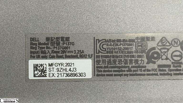 Dell Laptop Untested No Power Cord