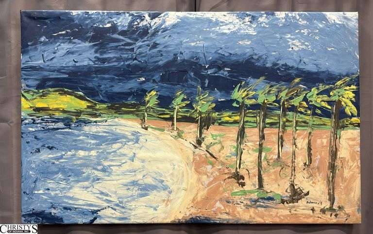 Antonio Garcia Seaside, Acrylic Painting on Canvas, Measures 35x57" image