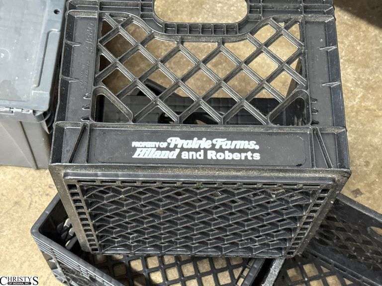 Flip Top Storage Tote and 3 Milk Crate Bins