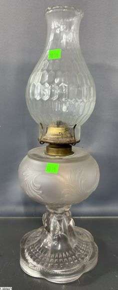 Glass Oil Lamp - 17" image