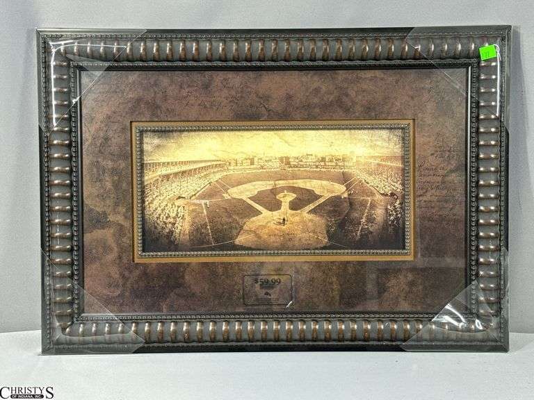 'Stadium' Framed Under Glass Baseball Stadium Print 26" X 18" image