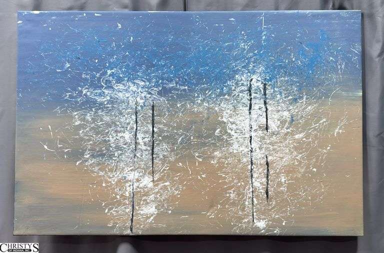 Samuel Tinoco Trees #18, Acrylic Painting on Canvas, Measures 36x55"