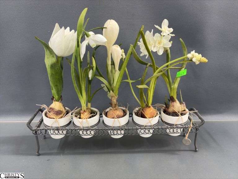 Garden Decor, Angels Faux Flowers, Hat Wall Pocket, Ceramic Booties Tallest Fairy Figure 11"