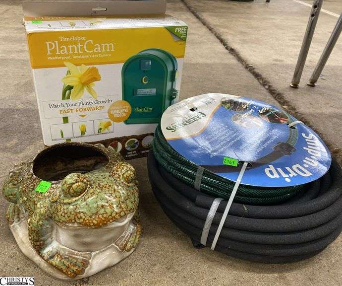 Timelapse Plant Cam, Snip N Drip Hose, Frog Planter image
