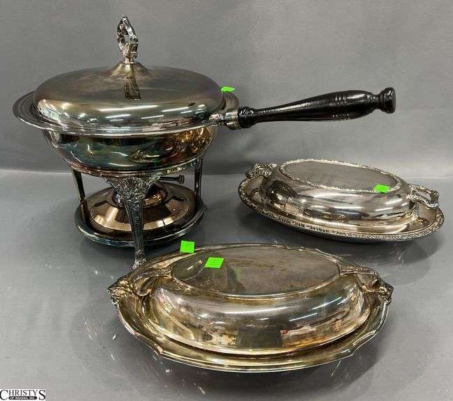 Silver Plated Chaffing Dish, Oblong Servers image