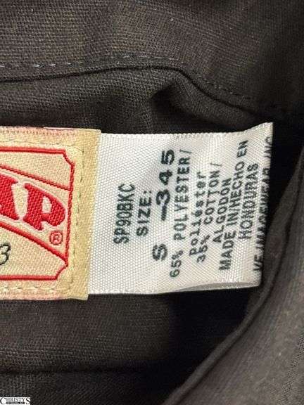 Red Kap Button Up Size Small Black Long Sleeve Uniform Shirts - appear to have discoloration from storage