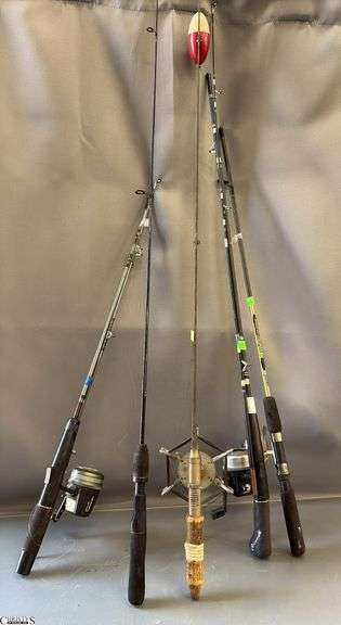 4 Fishing Poles and Reels - Jupiter, Shakespeare, and others image