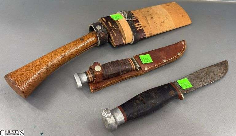3 Hunting Knives, Kabar, Jockey - 14" of largest - some wear image