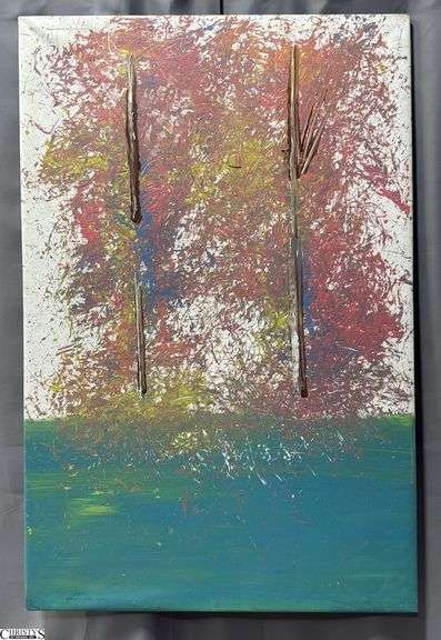 Samuel Tinoco Trees #47, Acrylic Painting on Canvas, Measures 36x54"