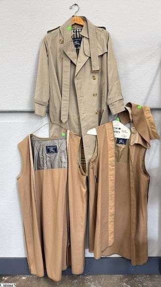 3pcs Burberrys' of London, Over Coat and 2 Liners image