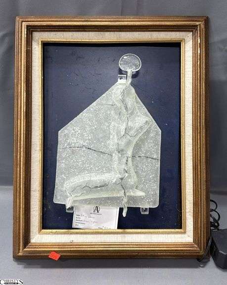 Framed "Sitting Woman" Glass and Lights 16x21"