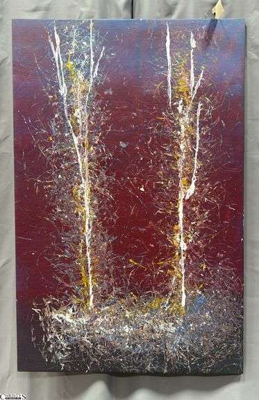 Samuel Tinoco Dusk Trees, Acrylic Painting on Canvas, Measures 36x55"
