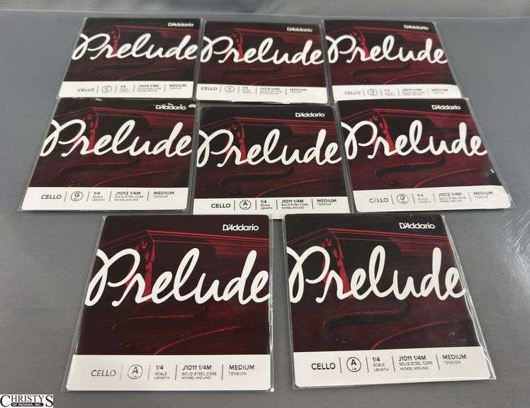 Lot of 9 D'Addario Prelude Cello Strings 1/4 Scale