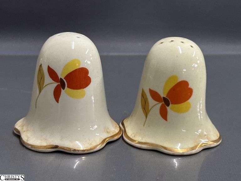 Hall's Jewel Tea Glasses, Teacups, Salt and Pepper - 5.5" of glass