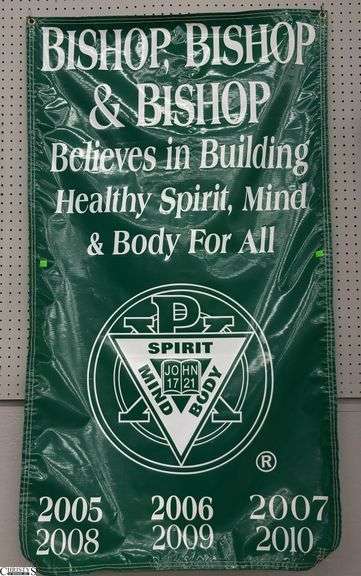 Bishop Plastic Advertising Sign - 33" x 59" image