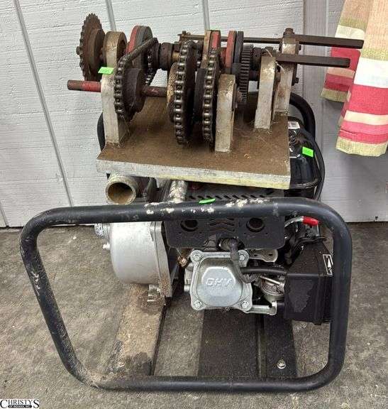 Gmax Gasoline Generator? - Appears to be missing pieces - and Pulley Type Machine Piece - Shows Wear image