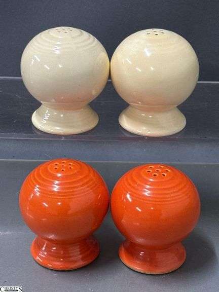 2 Pairs Fiesta Salt and Pepper Shakers - 3" of each image