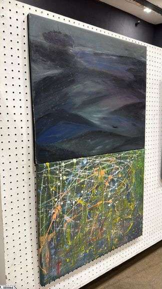 2 Paintings On Canvas By Alummoa Zumigo, 27x20" Each