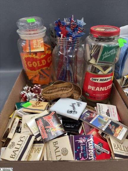 Match Books, Camel Cash, Dice, Vegas Memorabilia, Gold Coast, and Other Casino Glasses