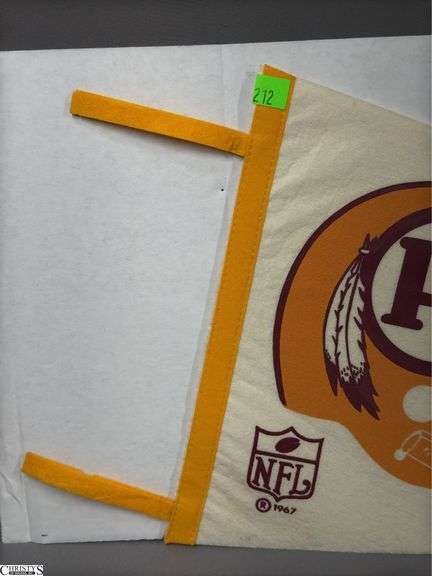Washington Redskins NFL Pennant Dated 1967