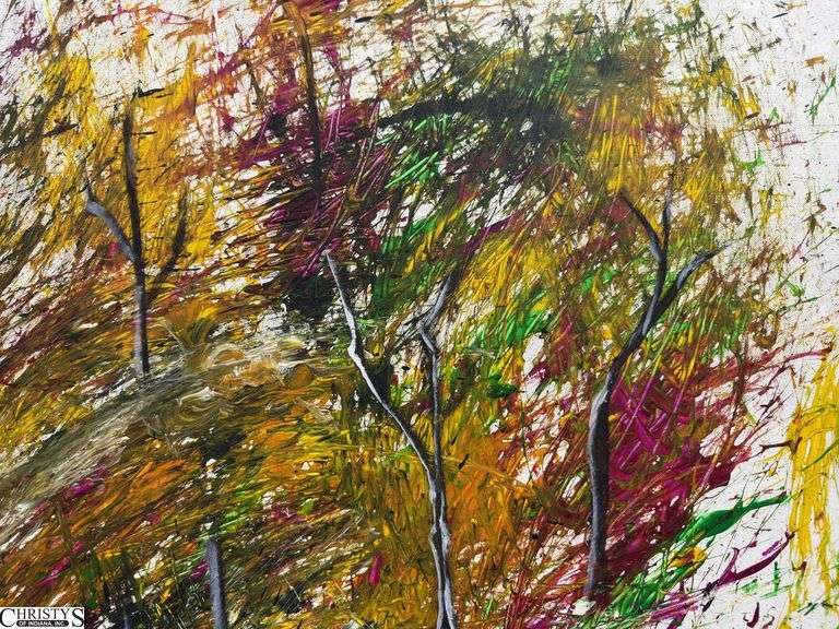 Samuel Tinoco Abstract Acrylic On Canvas Measures 56x54"