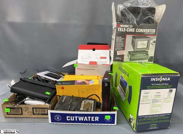 Insignia Portable DVD Player, Imation Instant Dock Printer, Kodak Photo Paper, Misc Electronics image