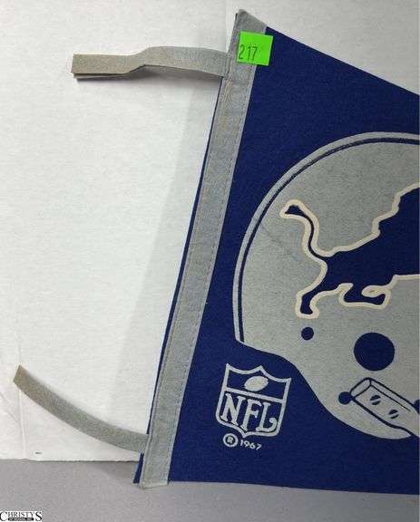 Detroit Lions NFL Pennant Dated 1967