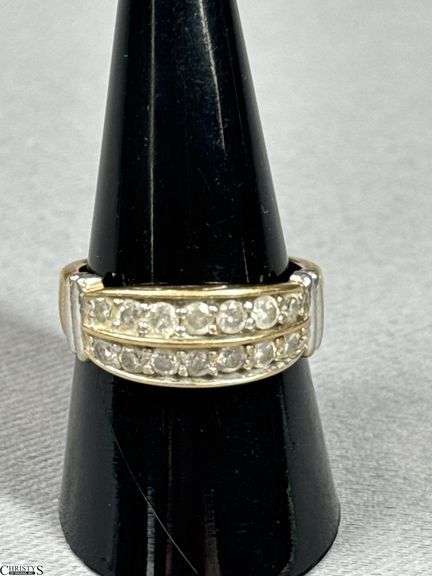 10K Diamond Ring.  Ring includes 14 Small Diamonds image