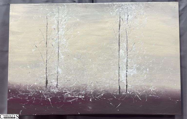 Samuel Tinoco Trees #24, Acrylic Painting on Canvas, Measures 36x55"