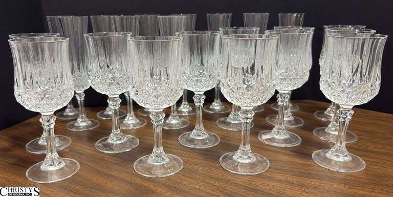 Crystal Wine and Champagne Stems - Approx 22 total - 8" of tallest image