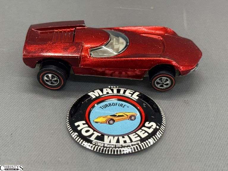 Hot Wheels Redline Turbofire and Button - Shows Wear - 3"