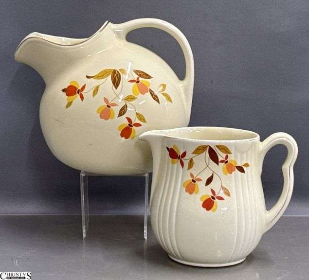 2 Halls Jewel Tea Pitchers - 7" of tallest image