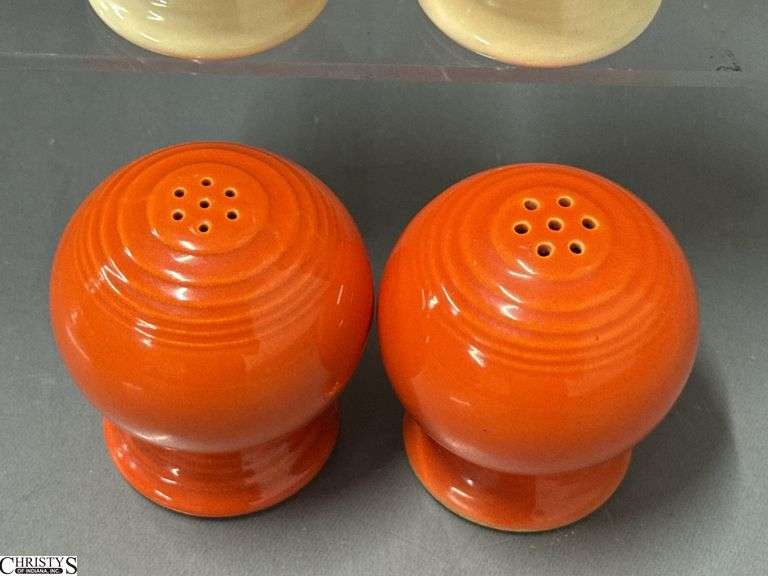 2 Pairs Fiesta Salt and Pepper Shakers - 3" of each
