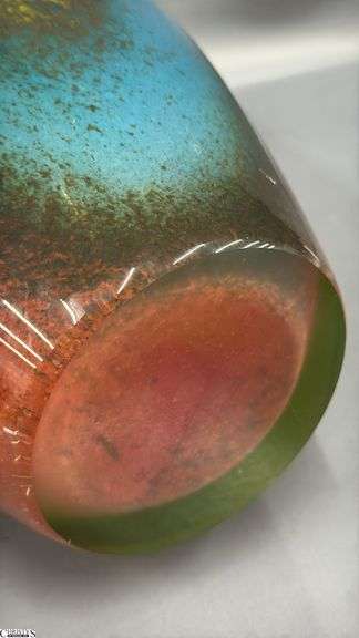 Art Glass Vase 8"x15.25" Tall