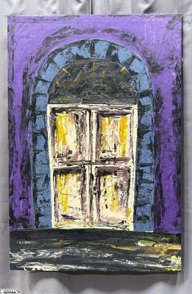 Jorge Hagg Door #06, Acrylic Painting on Canvas, Measures 36x53"