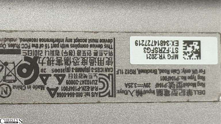 Dell Laptop Untested No Power Cord