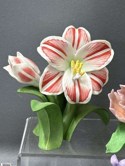6 Porcelain Flowers - Lenox and Andrea by Sadek - 7.5" of largest