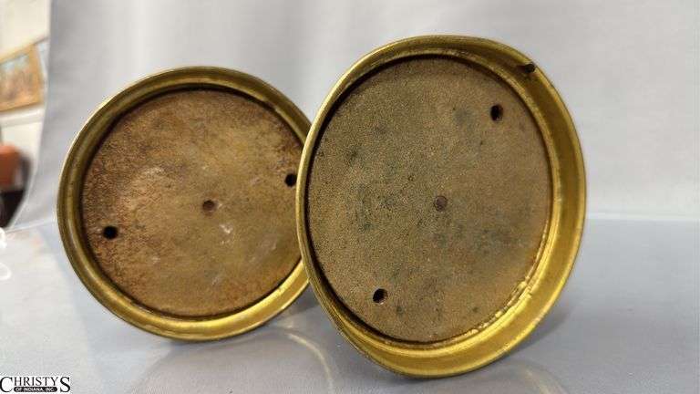 Pair of Brass Barley Twist Style Church Altar Candle Sticks 18"